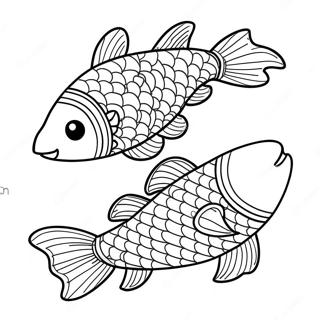 Schattige Japanse Koi Vis Kleurplaat 92455-32090