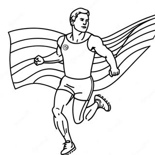 Olympische Atleet Rennen Kleurplaat 92788-32348