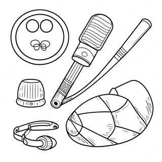 Olympische Sportuitrusting Kleurplaat 92790-32356