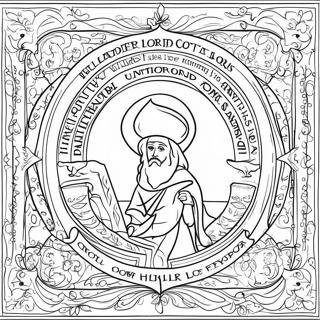 Mooie Illustratie Van Het Onze Vader Kleurplaat 92916-32448