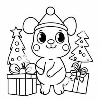 Kleurplaat Van Een Kerstcartoon 93043-32542