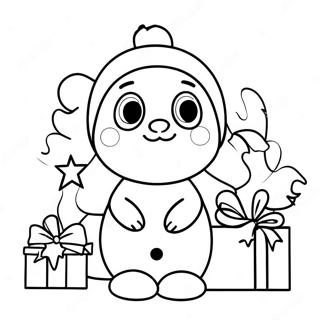 Kleurplaat Van Een Kerstcartoon 93043-32543