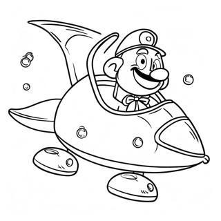 Kleurplaat Van Dr Eggman In Zijn Vliegende Machine 93148-32636