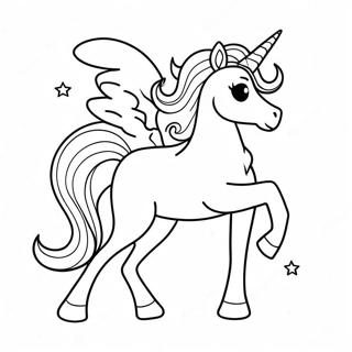 Opbeurende Eenhoorn Kleurplaat 93225-32690