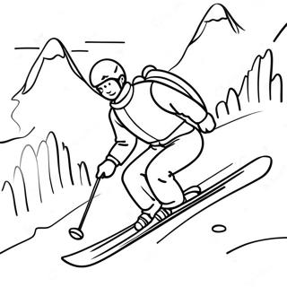 Ski Avontuur Kleurplaat 93429-32843