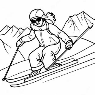 Ski Avontuur Kleurplaat 93429-32844