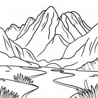 Majestueuze Berglandschappen Land Kleurplaat 93457-32871