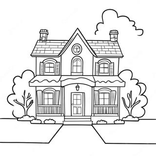 Charmante Landhuizen Kleurplaat 93458-32875