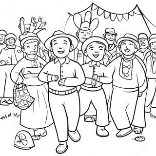 Traditionele Land Festivals Kleurplaat 93459 32879