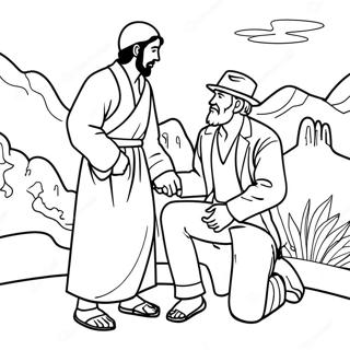 Goede Samaritaan En De Reisiger Kleurplaat 93485-32899