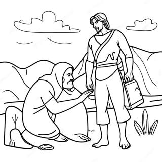 Goede Samaritaan En De Reisiger Kleurplaat 93485-32900