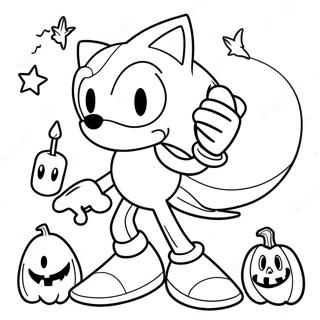 Sonic Halloween Kleurplaten