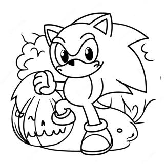 Sonic Halloween Kleurplaat 93533-32923