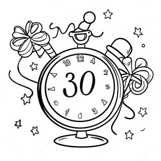 Sprankelende Nieuwjaarsavond Aftelling Kleurplaat 93562-32960