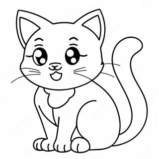Anime Kat Kleurplaat 93687-33042