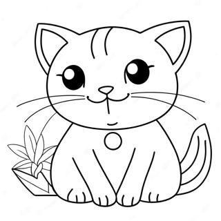 Anime Kat Kleurplaat 93687-33043