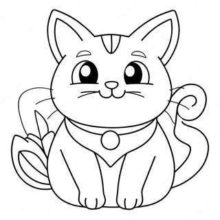 Anime Kat Kleurplaat 93687-33044