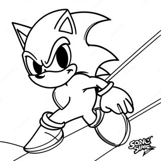 Dynamische Zilveren Sonic Actie Kleurplaat 93946 33248