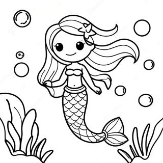 Sprankelende Zeemeermin Onderwater Kleurplaat 93975 33277
