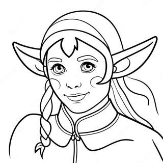 Mysterieuse Realistische Elf Met Maanlicht Kleurplaat 94206-33454