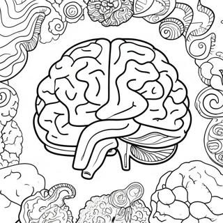 Kleurrijke Hersenen Anatomie Kleurplaat 94308-33532