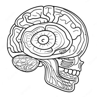 Kleurrijke Hersenen Anatomie Kleurplaat 94308-33602