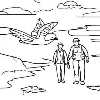 Kleurrijke Migratie Film Scene Kleurplaat 94332-33619