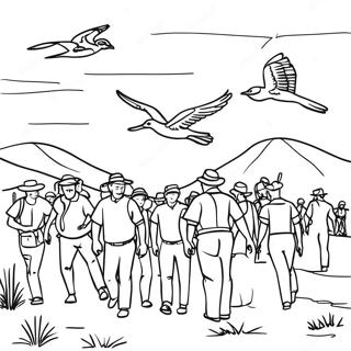 Kleurrijke Migratie Film Scene Kleurplaat 94332-33620