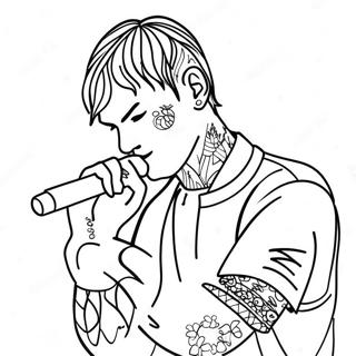 Lil Peep Optredend Op Het Podium Kleurplaat 94411-33825