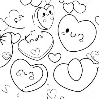 Schattige Gespreks Hartjes Kleurplaat 94591 33803