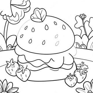 Klassieke Aardbeientaart In De Tuin Kleurplaat 94901-34187