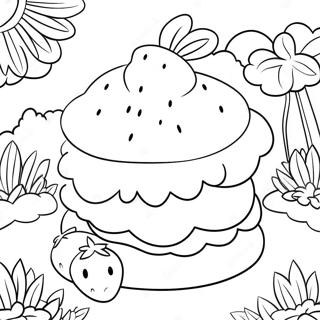 Klassieke Aardbeientaart In De Tuin Kleurplaat 94901-34188