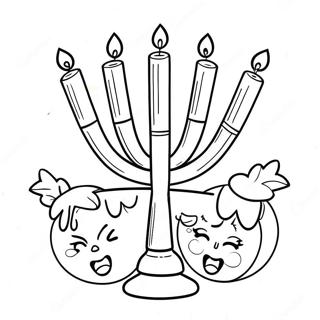 Schattige Hanukkah Kleurplaten