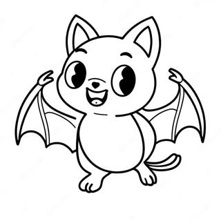 Cartoon Halloween Vleermuis Kleurplaat 95261-34471