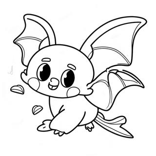 Vliegende Halloween Vleermuis Kleurplaat 95262-34473