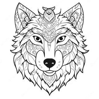 Majestueuze Therian Wolf Kleurplaat 95590-34761