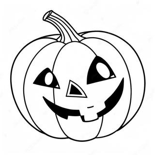 Spookachtige Grijnzende Pompoen Kleurplaat 95770 34907