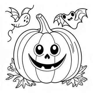 Angstige Pompoen Met Spoken Kleurplaat 95771-34909