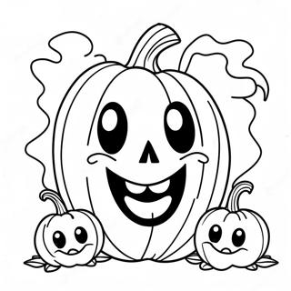Angstige Pompoen Met Spoken Kleurplaat 95771-34911