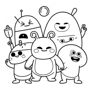 Oddbods Kleurplaat 95793-34915