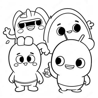 Schattige Oddbods Personages Kleurplaat 95795-34923