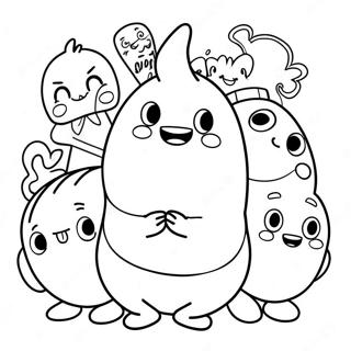Blije Oddbods Kleurplaat 95797-34931