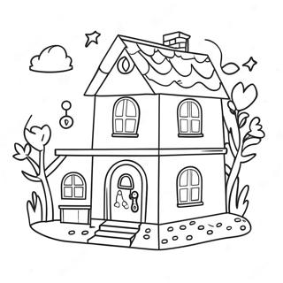 Dromerige Toca Boca Papieren Poppenhuis Kleurplaat 95821-34947