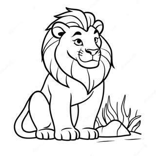 Wijze Mufasa Met Simba Kleurplaat 95897 35006