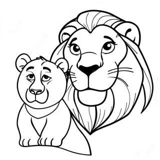 Wijze Mufasa Met Simba Kleurplaat 95897 35007