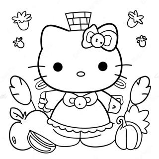 Hallo Kitty Thanksgiving Kleurplaat 96076-35135