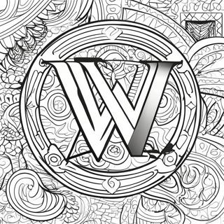 Complexe Grayscale Wwe Logo Kleurplaat 96312-35324