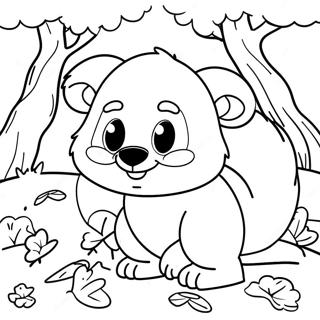 Grizzy En Lemmingen In Een Bos Kleurplaat 96390-35385