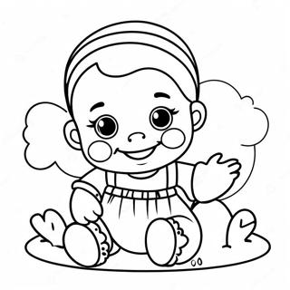 Glunderende Baby Pop Kleurplaat 96443-35429