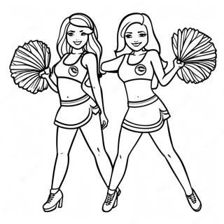 Seahawks Cheerleaders Kleurplaat 96492-35461